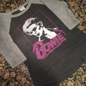 David Bowie vintage style raglan tee.